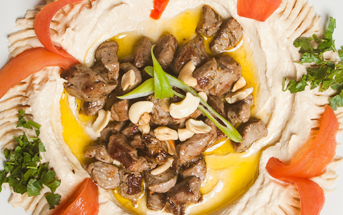 Hummus with Meat